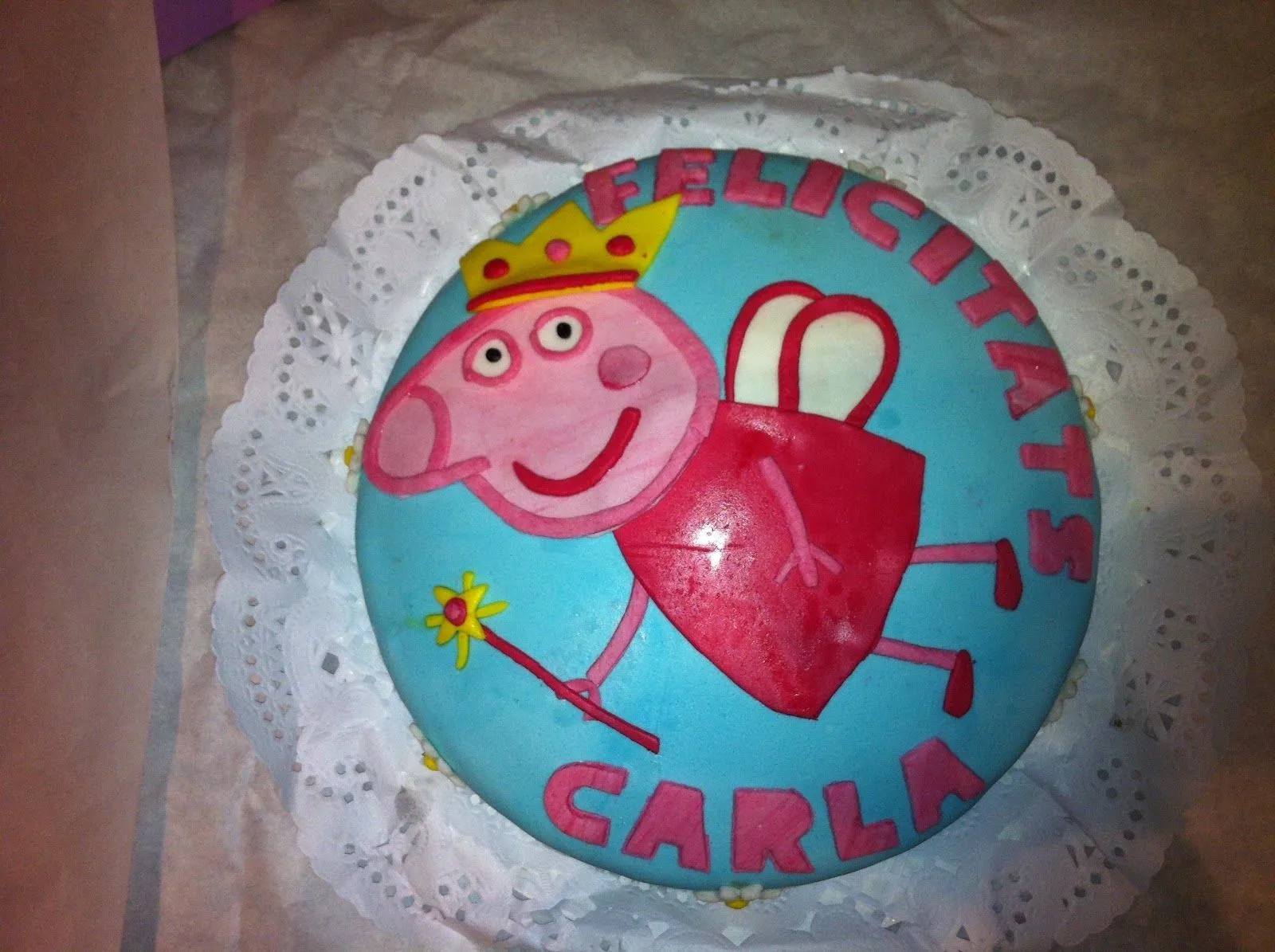 Natali's cooking: Pasteles de Pepa Pig y Spiderman para Carla