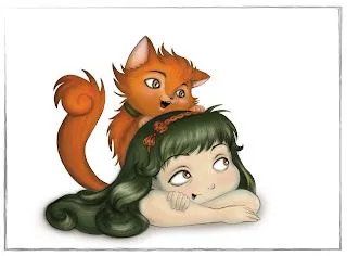 Natty Nattino Ilustración: niña - gato.