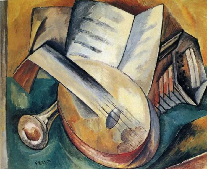 Naturaleza muerta con instrumentos musicales - 1908 - Óleo sobre ... Naturaleza muerta con instrumentos musicales - 1908 - Óleo sobre ...