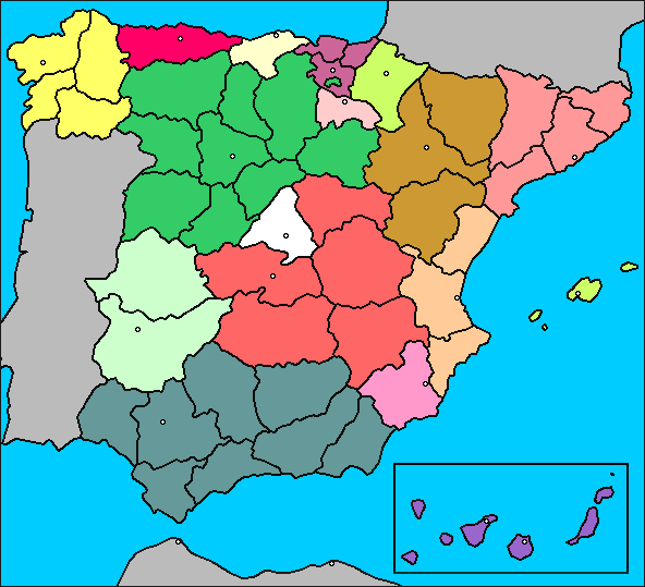 Nuestra nave TIC: Mapa político mudo de España Nuestra nave TIC: Mapa político mudo de España
