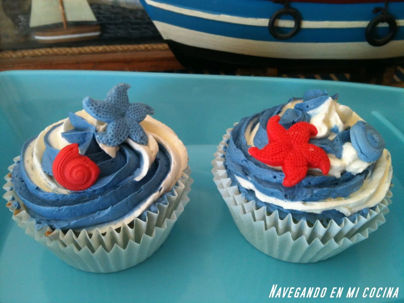 Navegando en mi Cocina: CUPCAKES MARINOS