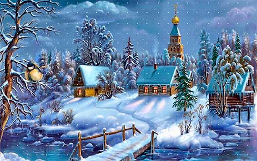 Paisaje de invierno infantil - Imagui