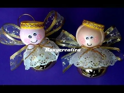 NAVIDAD COMO HACER ANGELITOS CON CASCABEL / BELLS ANGELS DIY - YouTube NAVIDAD COMO HACER ANGELITOS CON CASCABEL / BELLS ANGELS DIY - YouTube
