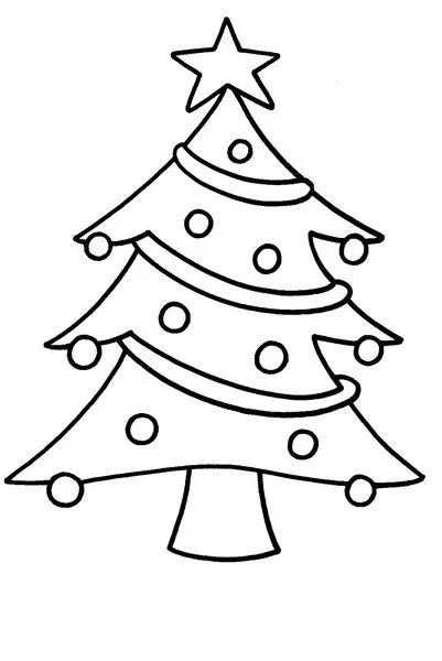 navidad-arbol-01 | Dibujos y juegos, para pintar y colorear