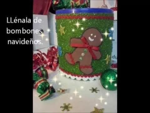 Navidad : haz una lata de galletas - YouTube