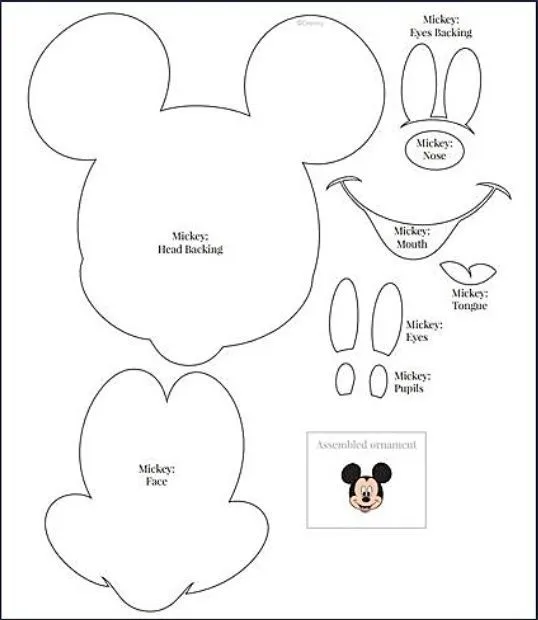❀◕‿◕❀ NAVIDAD con Motivos de Disney | Mickey mouse crafts, Mickey mouse template, Mickey craft ❀◕‿◕❀ NAVIDAD con Motivos de Disney | Mickey mouse crafts, Mickey mouse template, Mickey craft