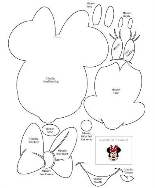 ❀◕‿◕❀ NAVIDAD con Motivos de Disney | Moldes de minie mouse, Plantilla de mickey  mouse, Dulceros de minnie