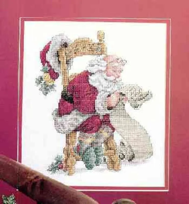 Punto de cruz: papa noel
