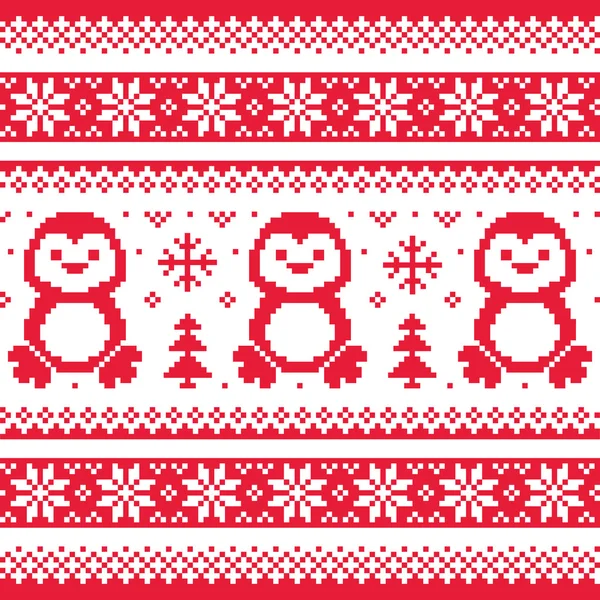 Navidad, patrón punto invierno con pingüinos - estilo escandinavo ... Navidad, patrón punto invierno con pingüinos - estilo escandinavo ...