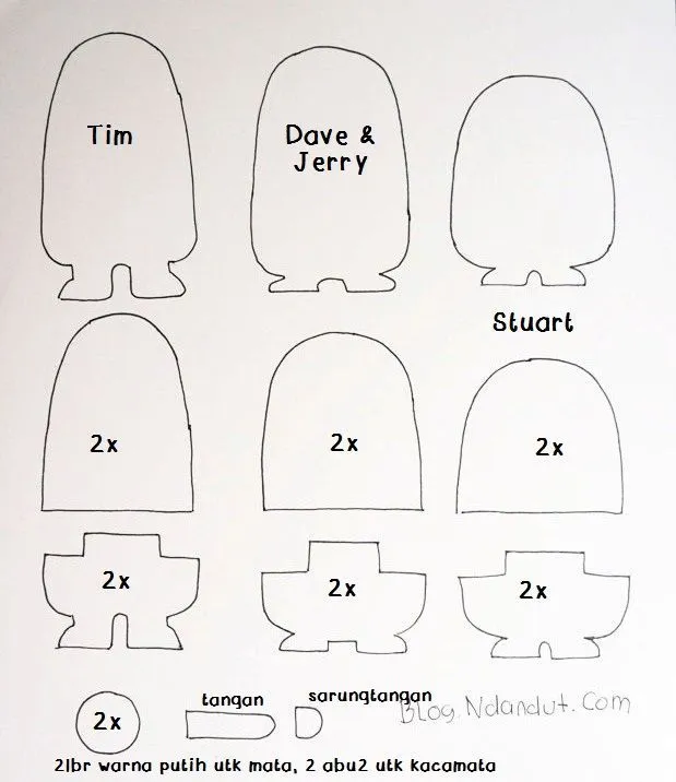 ndandut's corner: Tutorial Boneka flanel Minions | Muñecas ... ndandut's corner: Tutorial Boneka flanel Minions | Muñecas ...