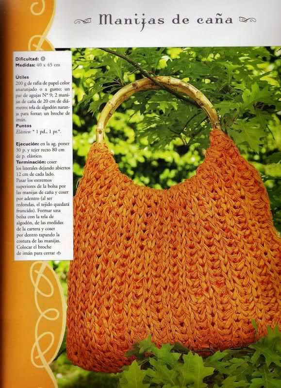 NECESITO PATRONES DE BOLSOS A DOS AGUJAS , CON MANIJA O ASAS ...