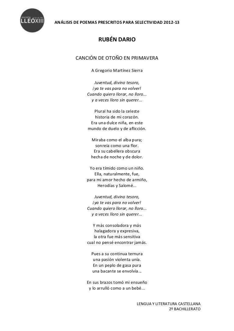 Necesito una poesía para la primavera de min.8 estrofas y 4 versos !!! - Brainly.lat Necesito una poesía para la primavera de min.8 estrofas y 4 versos !!! - Brainly.lat