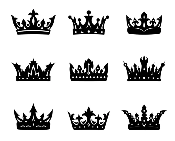 Negras heráldicas coronas reales — Vector stock © buchan #10942222 Negras heráldicas coronas reales — Vector stock © buchan #10942222