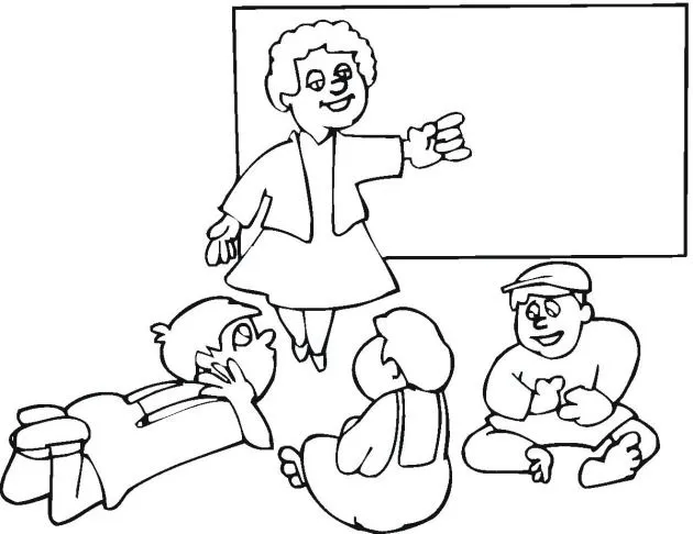 Dibujos de teacher para colorear - Imagui