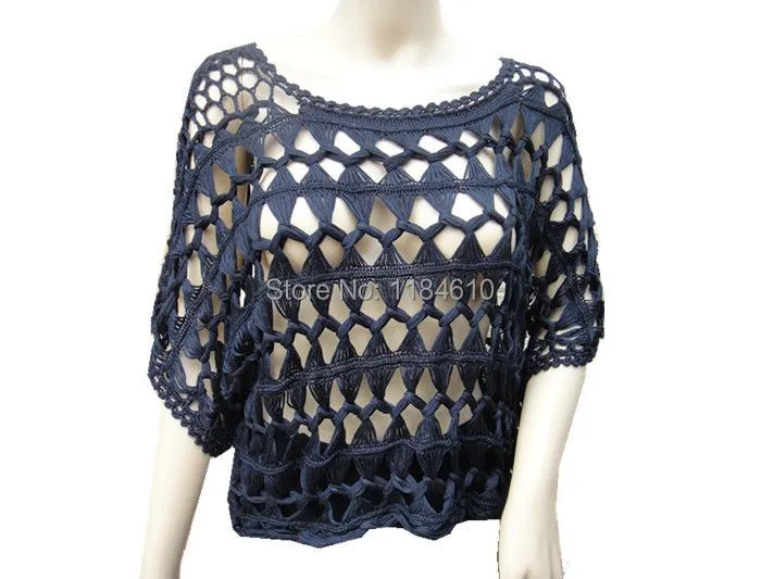 Negro puro blusa Hippie Top ropa de mujer horquilla Crochet patrón ... Negro puro blusa Hippie Top ropa de mujer horquilla Crochet patrón ...