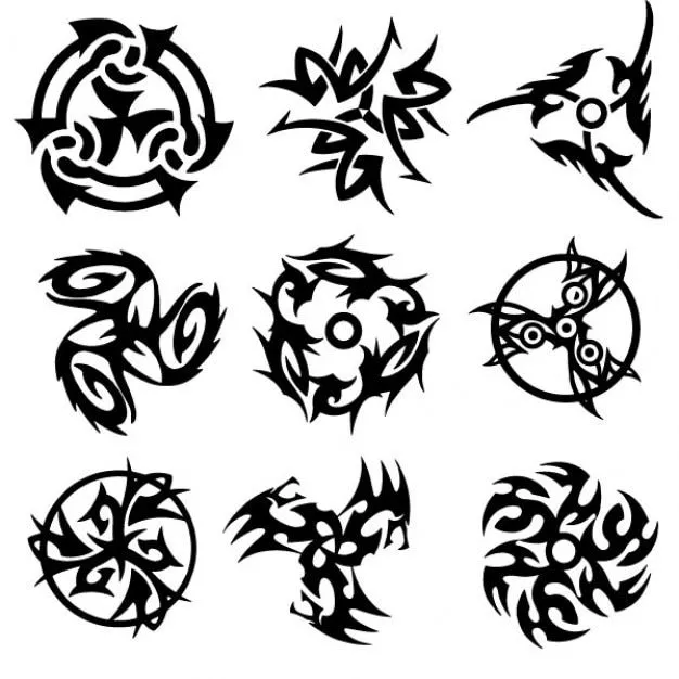 Negro tribal vector colección de tatuajes | Descargar Vectores gratis