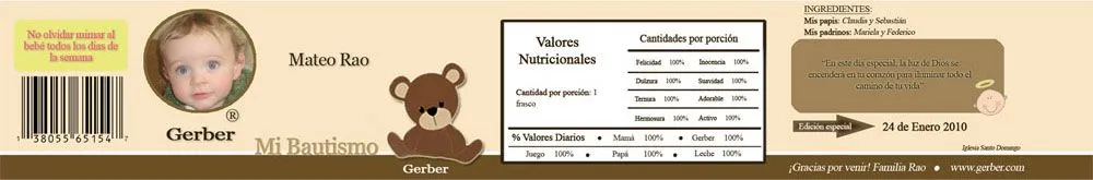 Como hacer etiquetas para frascos de gerber - Imagui