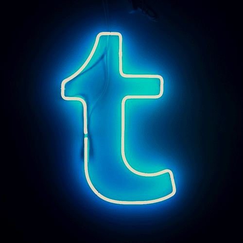 Neon “t” for Tumblr I spotted this simple,... | Type Worship Neon “t” for Tumblr I spotted this simple,... | Type Worship