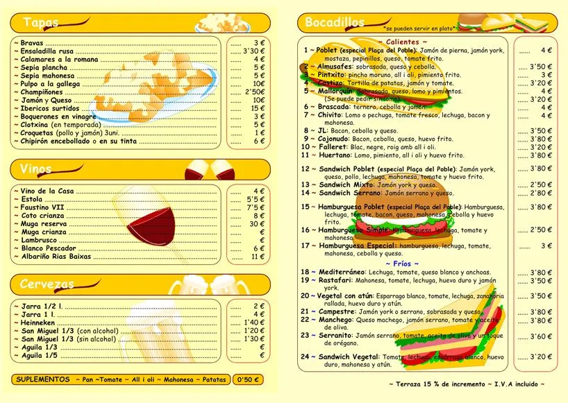 Neus, Ilustraciones y Diseños: Restauración: Carta-Menú para cafeteria Neus, Ilustraciones y Diseños: Restauración: Carta-Menú para cafeteria