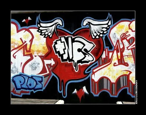 graffiti walls: Corazones Graffiti - Graffiti Love - Graffiti de Amor