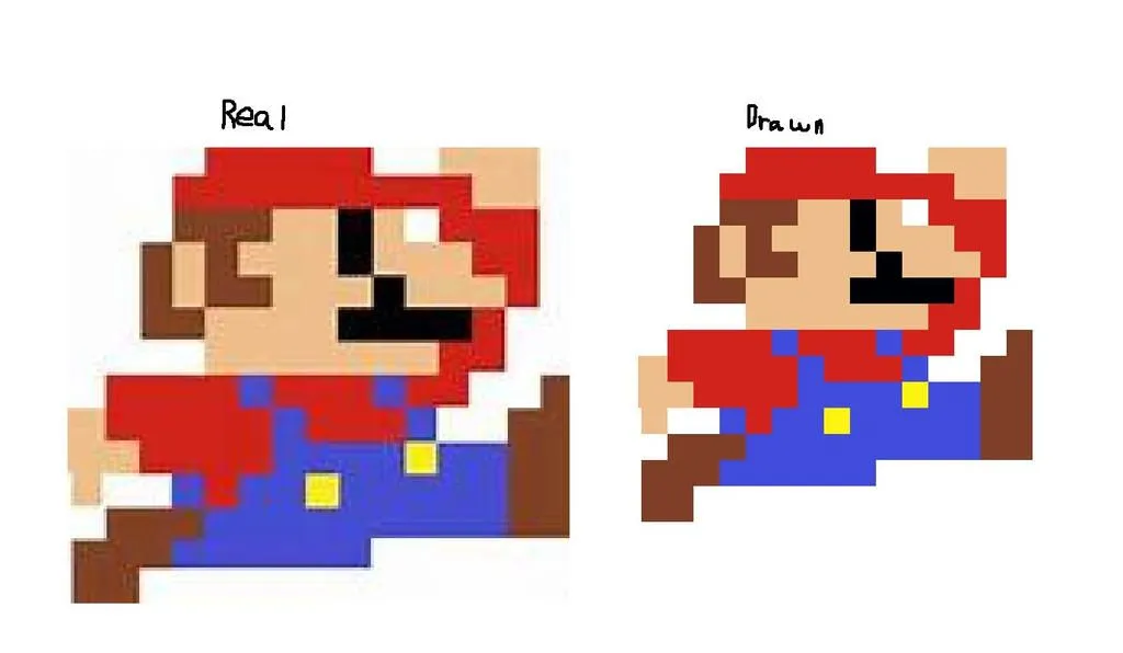 NEW Mario pixel redraw by DaFlame12 on DeviantArt