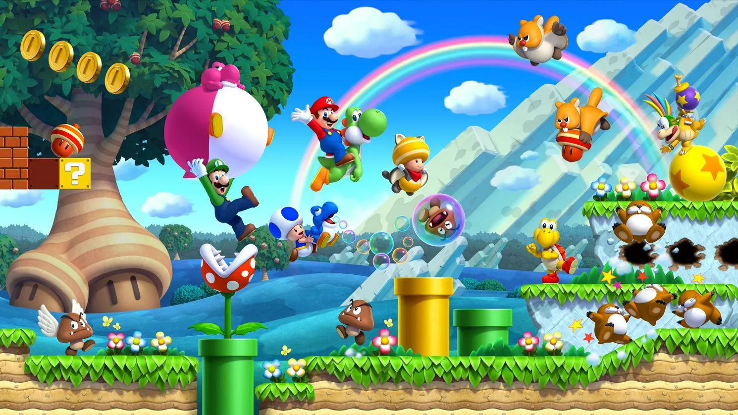 New super mario bros. U el trailer multiplayer | Tecknomano New super mario bros. U el trailer multiplayer | Tecknomano