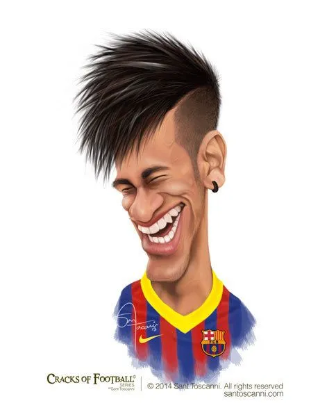 Neymar - Caricaturas Mundial Brasil 2014 - Sant Toscanni Neymar - Caricaturas Mundial Brasil 2014 - Sant Toscanni