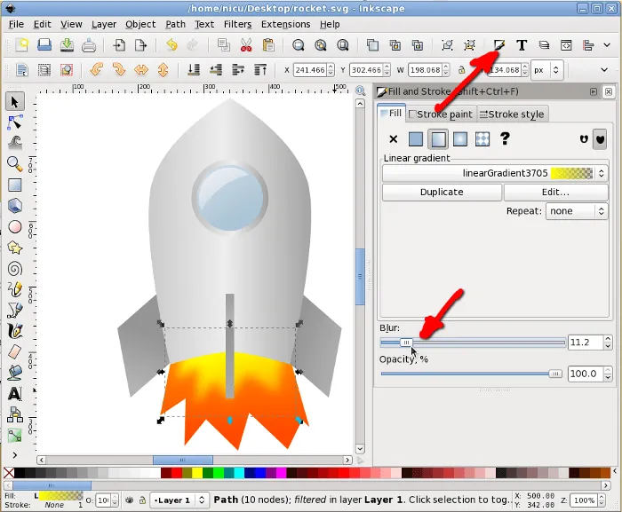 Nicu's How-to - Drawing a rocket with Inkscape is not rocket science Nicu's How-to - Drawing a rocket with Inkscape is not rocket science