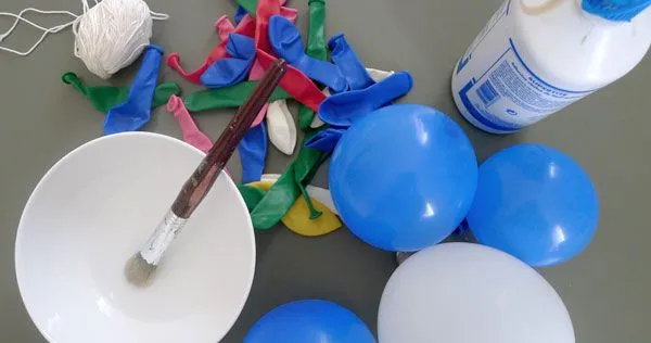 Nidos de pajaritos. Manualidades fáciles con globos y lana ... Nidos de pajaritos. Manualidades fáciles con globos y lana ...
