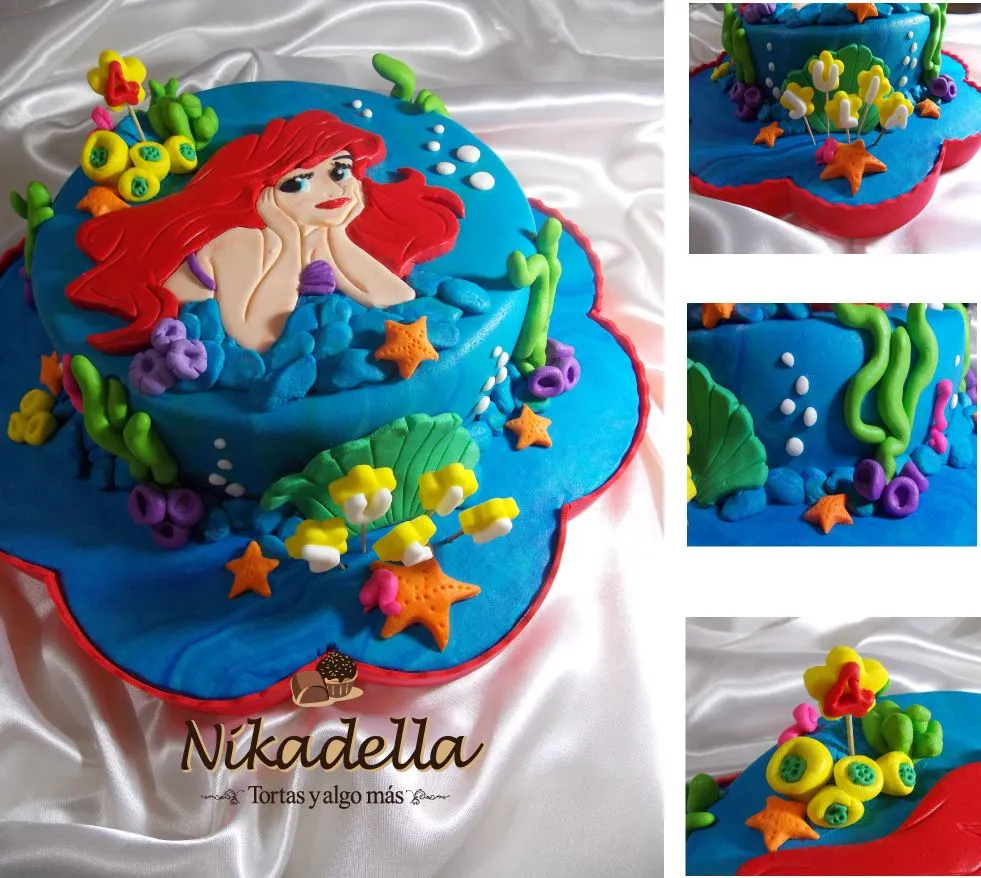 Nikadella: Torta Ariel La Sirenita 4 años Julia Nikadella: Torta Ariel La Sirenita 4 años Julia