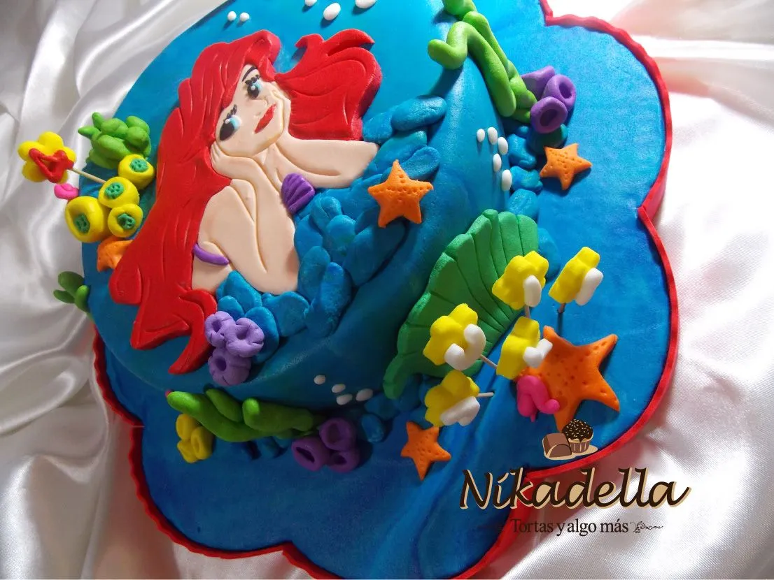 Nikadella: Torta Ariel La Sirenita 4 años Julia Nikadella: Torta Ariel La Sirenita 4 años Julia