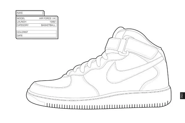 nike sneakers Colouring Pages (page 2)