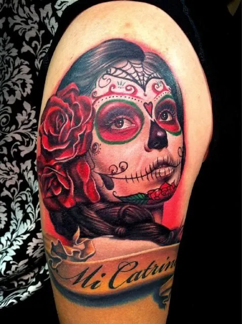 Nikko Hurtado mexican skull face tattoo | Catrina Santa muerte ... Nikko Hurtado mexican skull face tattoo | Catrina Santa muerte ...