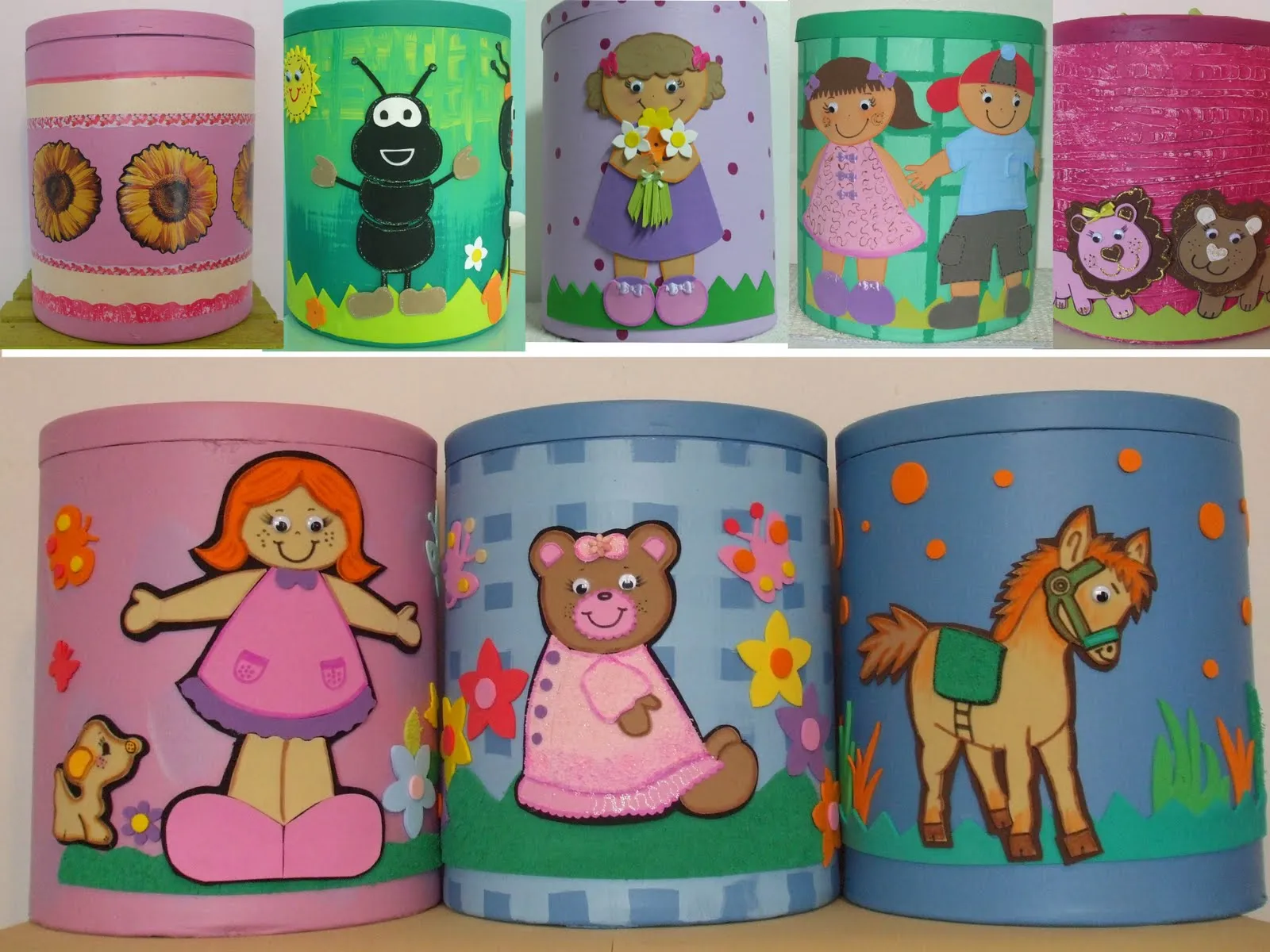 Nilda Artes: POTES DECORADOS COM E.V.A