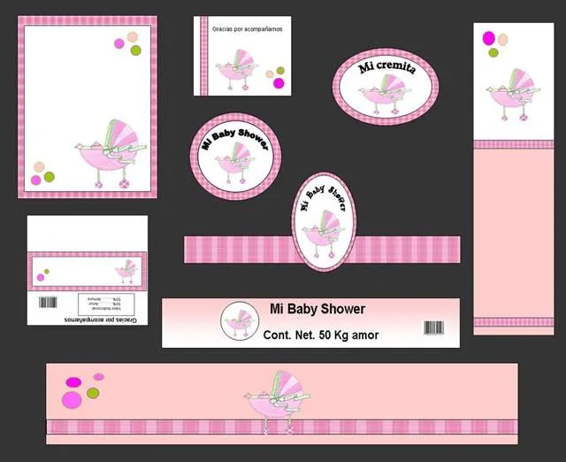 Kit imprimibles para baby shower gratis - Imagui
