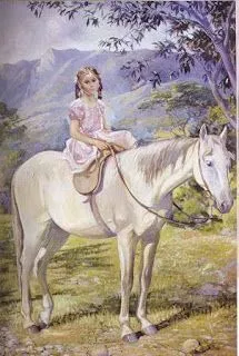 La niña y el caballo, 1910. Oleo sobre lienzo . Ricardo Gómez Campuzano.