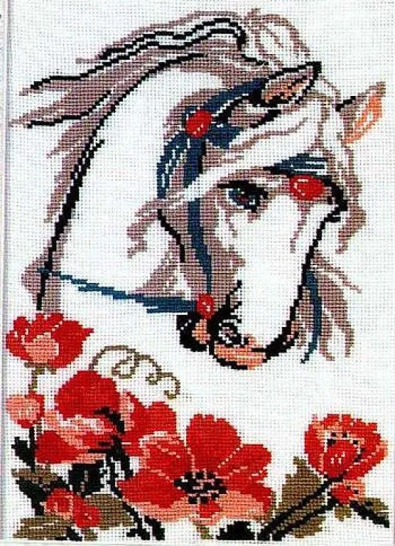 caballo punto de cruz | Aprender manualidades es facilisimo.com