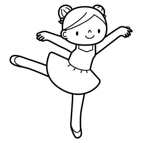 Niña Danzarina para colorear