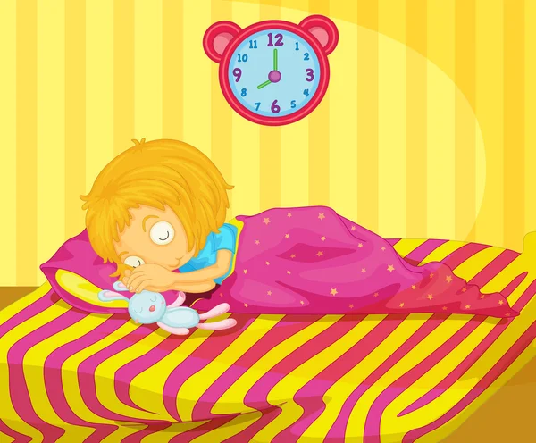 Niña durmiendo — Vector stock © interactimages #10481610