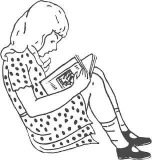 Niña leyendo un libro. Dibujo para colorear - Portal Escuela Niña leyendo un libro. Dibujo para colorear - Portal Escuela