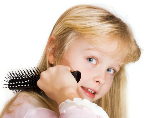 niña peinándose — Foto stock © alekc79 #4457029 niña peinándose — Foto stock © alekc79 #4457029