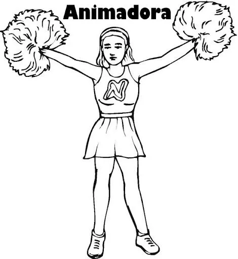 Porristas infantiles para colorear - Imagui