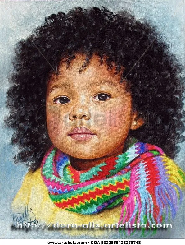 Niña de Raza Negra 9 Dora Alis Mera V. - Artelista.com