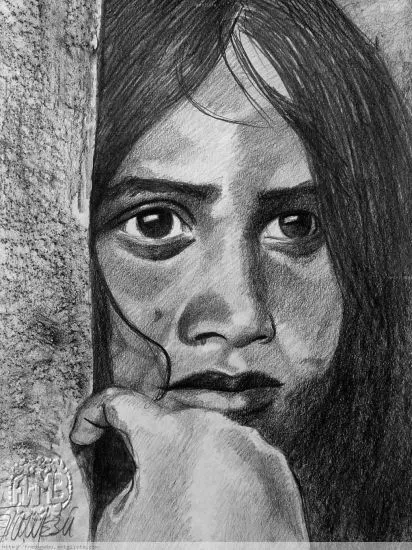 Niña triste Fredy Wilson Melo Bustos- Artelista.com