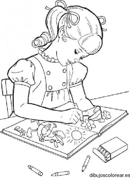 Niñas | Dibujos para Colorear