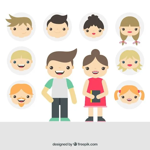 Niñas y niños ilustración | Descargar Vectores gratis Niñas y niños ilustración | Descargar Vectores gratis