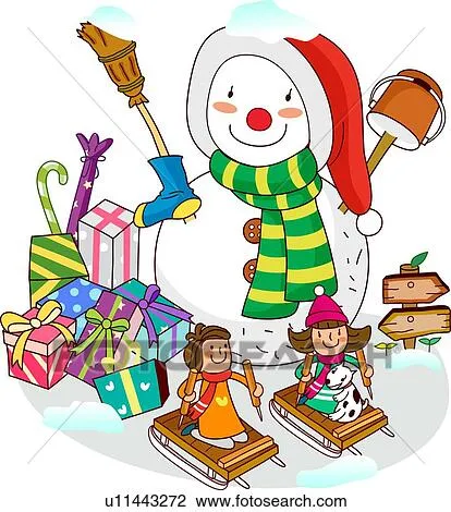dos niñas, sentado, en, trineos, con, un, snowman, cerca, navidad presenta Ver Ilustración en Grande. dos niñas, sentado, en, trineos, con, un, snowman, cerca, navidad presenta Ver Ilustración en Grande.