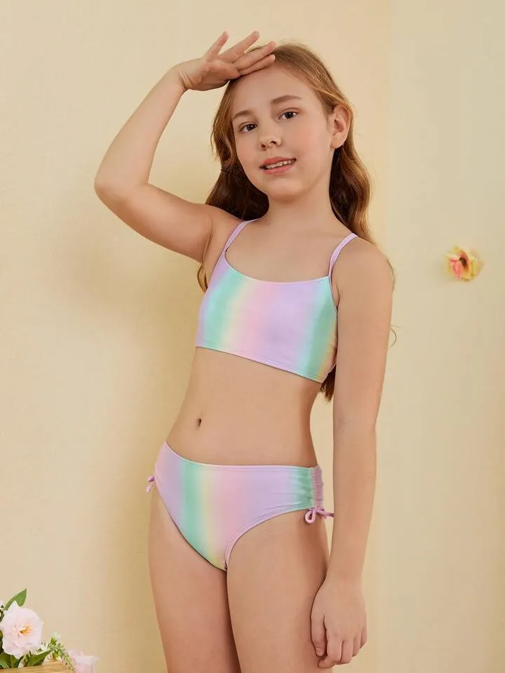 Niñas 1 set Bañador bikini de ombré con cremallera delantera | Moda de Mujer | SHEIN México Niñas 1 set Bañador bikini de ombré con cremallera delantera | Moda de Mujer | SHEIN México