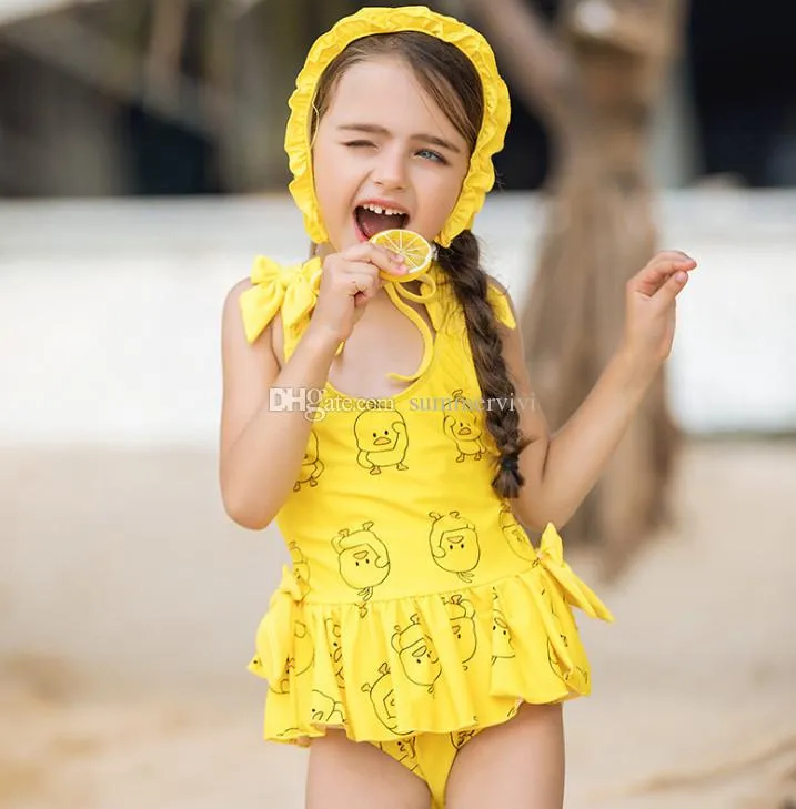 Niñas Trajes De Baño Para Niños De Dibujos Animados Pato Siamés Natación Niños  Desfile Traje De Baño Niños Arcos Liga De Playa SPA Ropa F6509 De 57,13 € |  DHgate