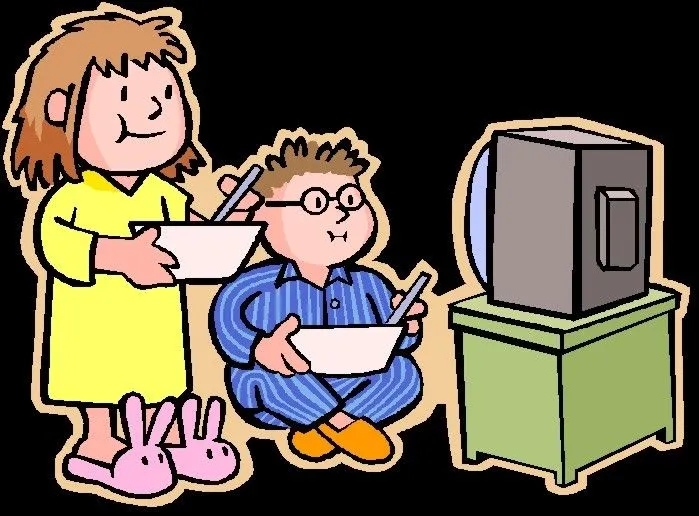 Dibujo de niño viendo television - Imagui